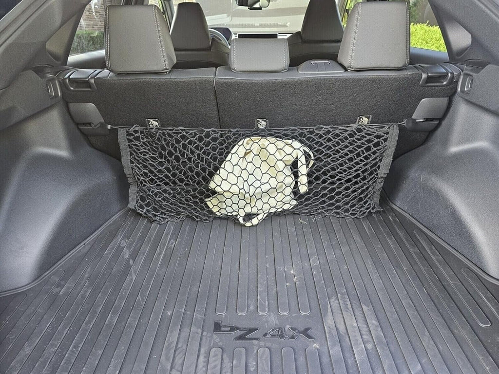 EACCESSORIES EA(2 Qty)Trunk Organizer Cargo Nets for  bZ4X 2023-2024 – Envelope Style Cargo Nets for SUV – Premium Mesh Car Trunk Organizer Vehicle Carrier Storage – appropriate with  bZ4X