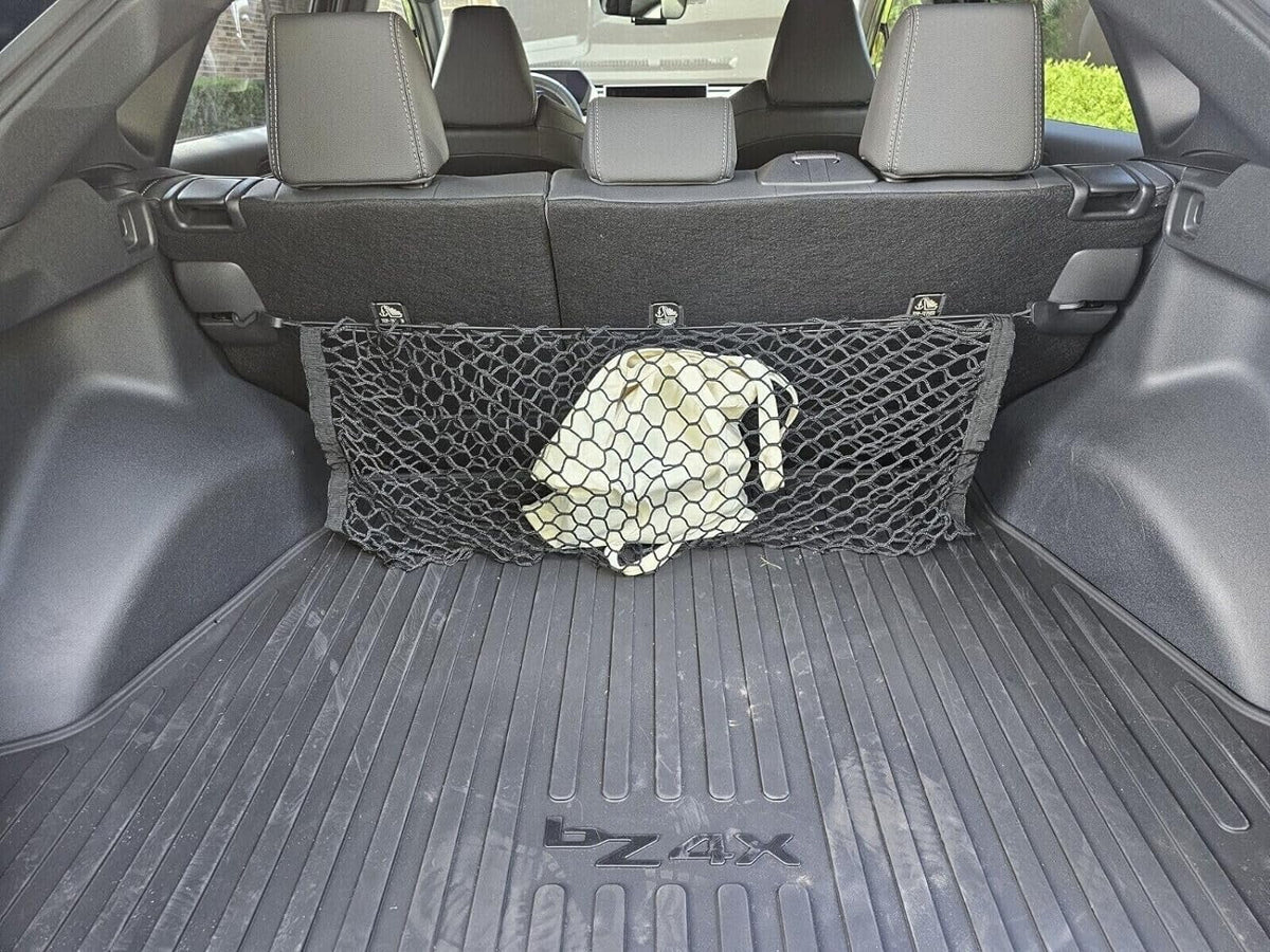 EACCESSORIES EA(2 Qty)Trunk Organizer Cargo Nets for  bZ4X 2023-2024 – Envelope Style Cargo Nets for SUV – Premium Mesh Car Trunk Organizer Vehicle Carrier Storage – appropriate with  bZ4X