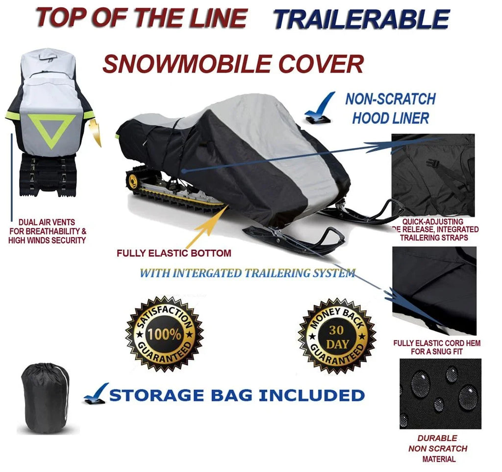 Slush and Mud Protection. 600D Snowmobile Travel and Storage protector matching for 2007-2009 Model Year Arctic Cat M1000 153 Sleds