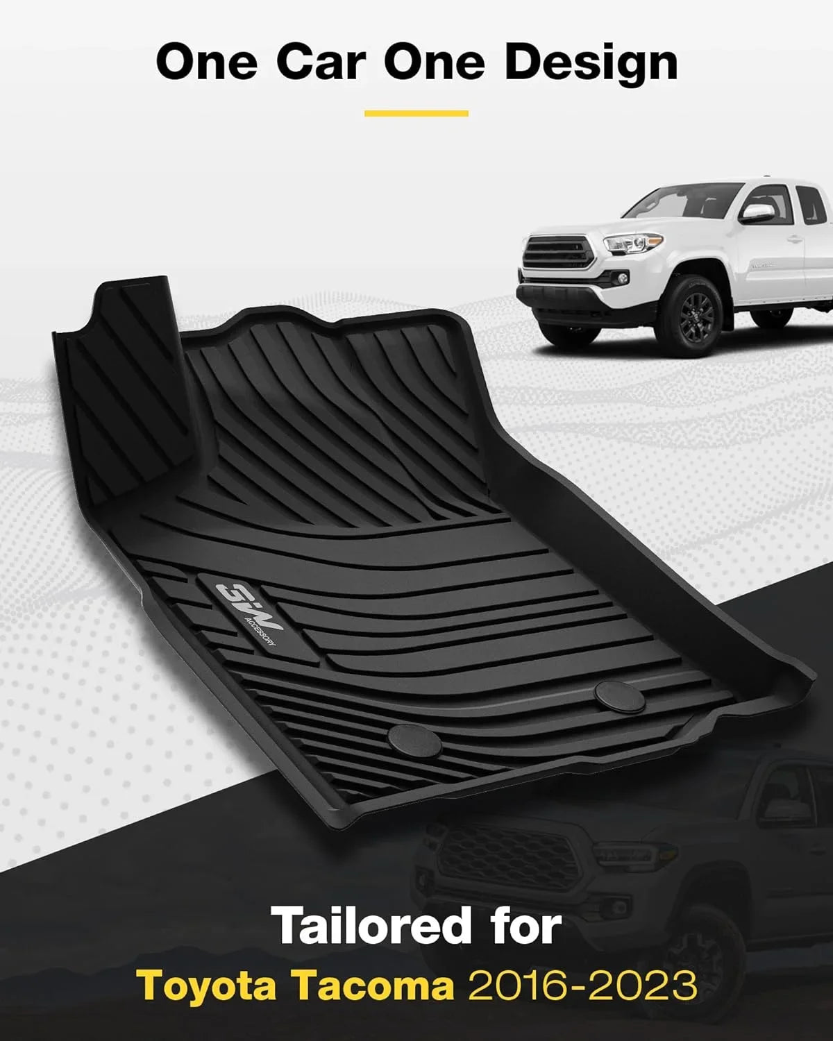 3W Floor Mats for 2021-2024  Sienna 7 Seat Car Floor Liner fit Sienna 7 seat TPE All elements