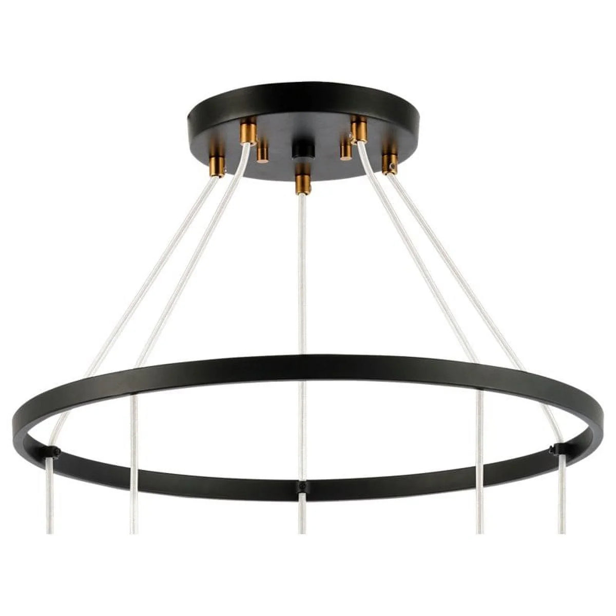 Woodbridge Lighting Tanner 25" 5-Light LED Opal Bullet Chandelier in Bronze