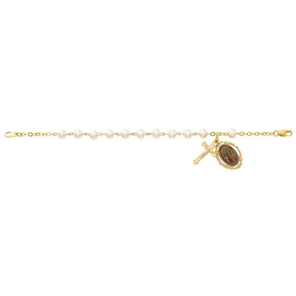 Pearl Look Guadalupe Bracelet. McVan BR90 7.5 in