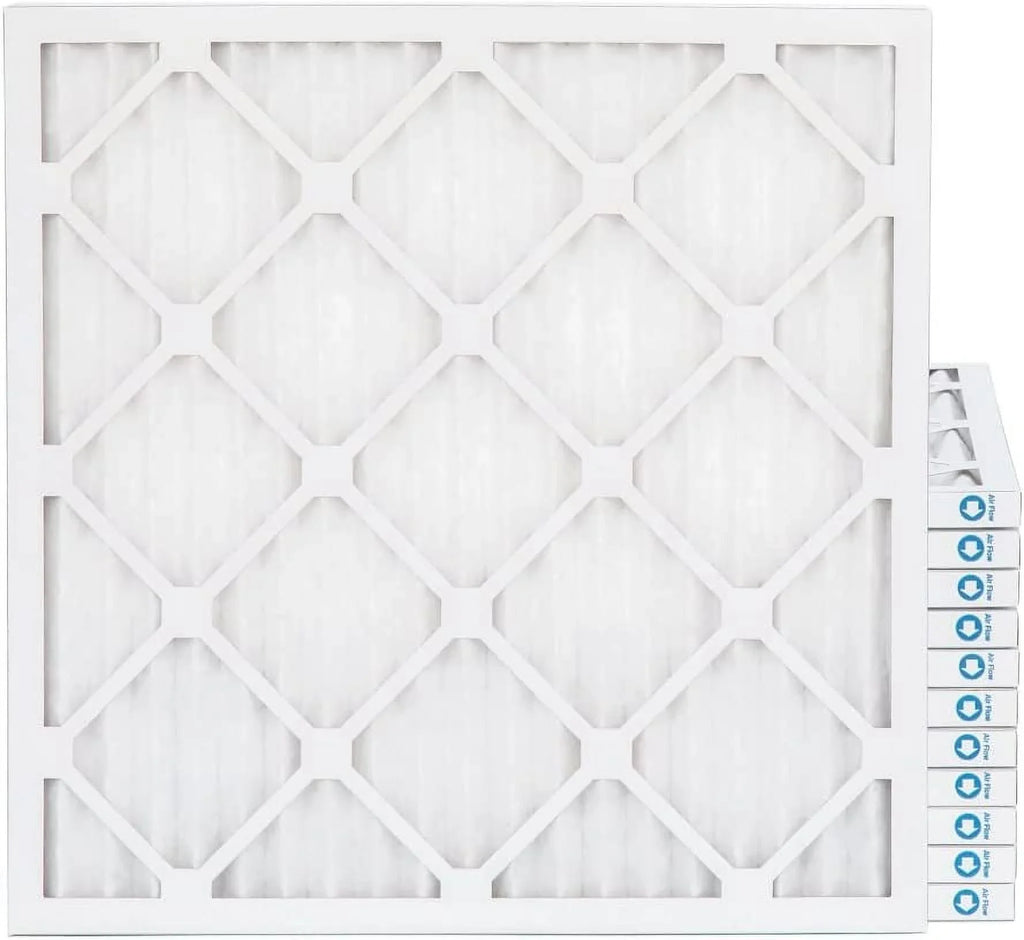 Size: 9-1/2 X 9-1/2 X 3/4 White 10 X 10 X 1 21208-011010 0. Case Of 12. 10X10x1 MERV 8 Pleated HV Furne 1 Air Filters By Pamlico