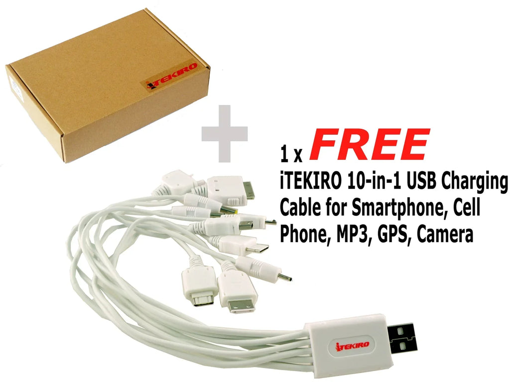 iTEKIRO 65W AC Adapter for  Ideapad 110 80T7002NCF, 110 80T7002PCF, 110-15ACL 80TJ 15.6", 110 80TJ002CUS, 110 80TJ002EUS, 110 80TR0004US, 110 80TR0005US, 110 80V70000US