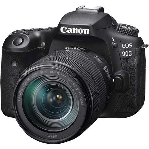 All Original Accessories Included.  EOS 90D Wi-Fi Full HD 4K30p  Digital SLR Camera +  18-135mm IS USM Lens +  75-300mm III Lens +  50mm 1.8 II Lens