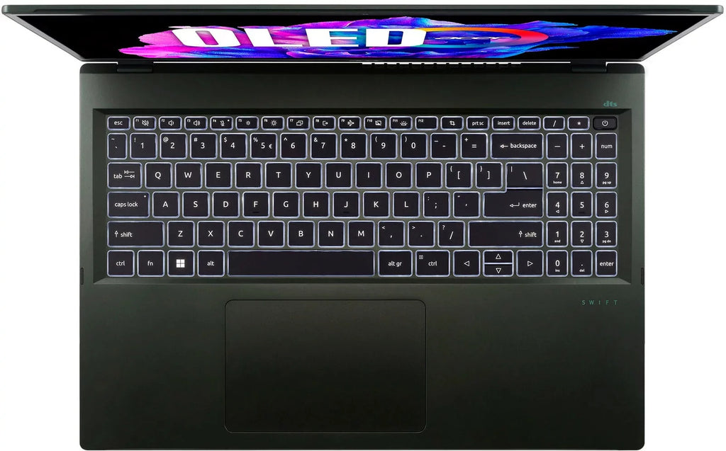 Swift Edge 16 SFE16-43 - AMD Ryzen 7 - 7840U / up to 5.1 GHz - Win 11 Home - Radeon 780M - 16 GB RAM - 1.024 TB SSD - 16" OLED 3200 x 2000 (WQXGA+) @ 120 Hz - 802.11a/b/g/n/ac/ax (Wi-Fi 6E) - olivine black - kbd: US Intl