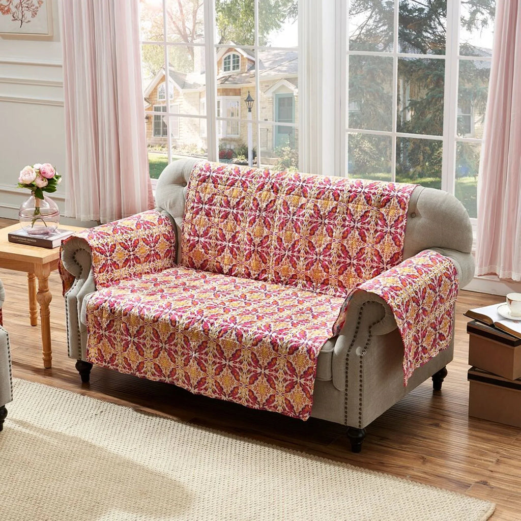 Greenland Home Fashion Joannas High high-grade Reversible Deluxe Furniture Protector - Loveseat, Multi 103x76"