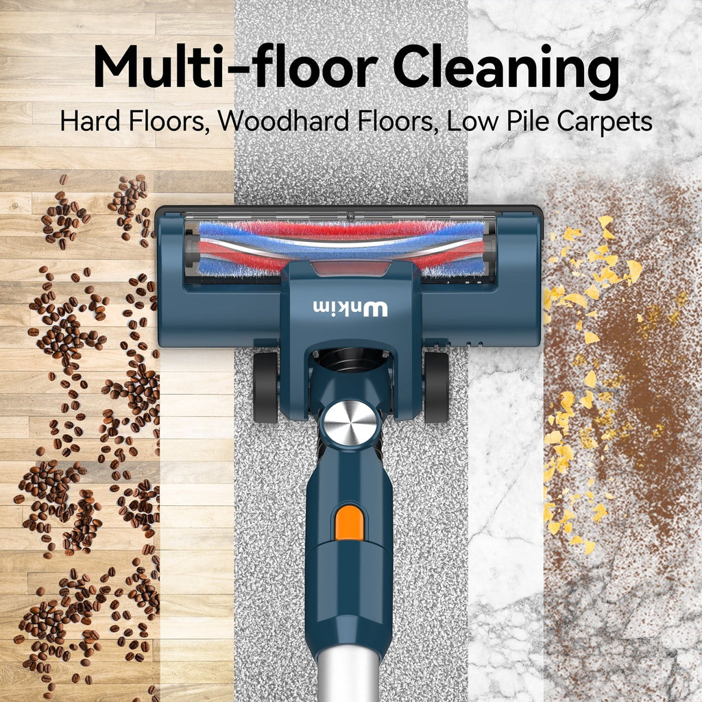 Wnkim Cordless Vacuum Cleaner, 6-in-1 Stick Vacuum with 2200 mAh Battery, Powerful Lightweight Vacuum Cleaner up to 35 Mins Runtime, for Home Hard Floor Carpet Pet Hair, M5