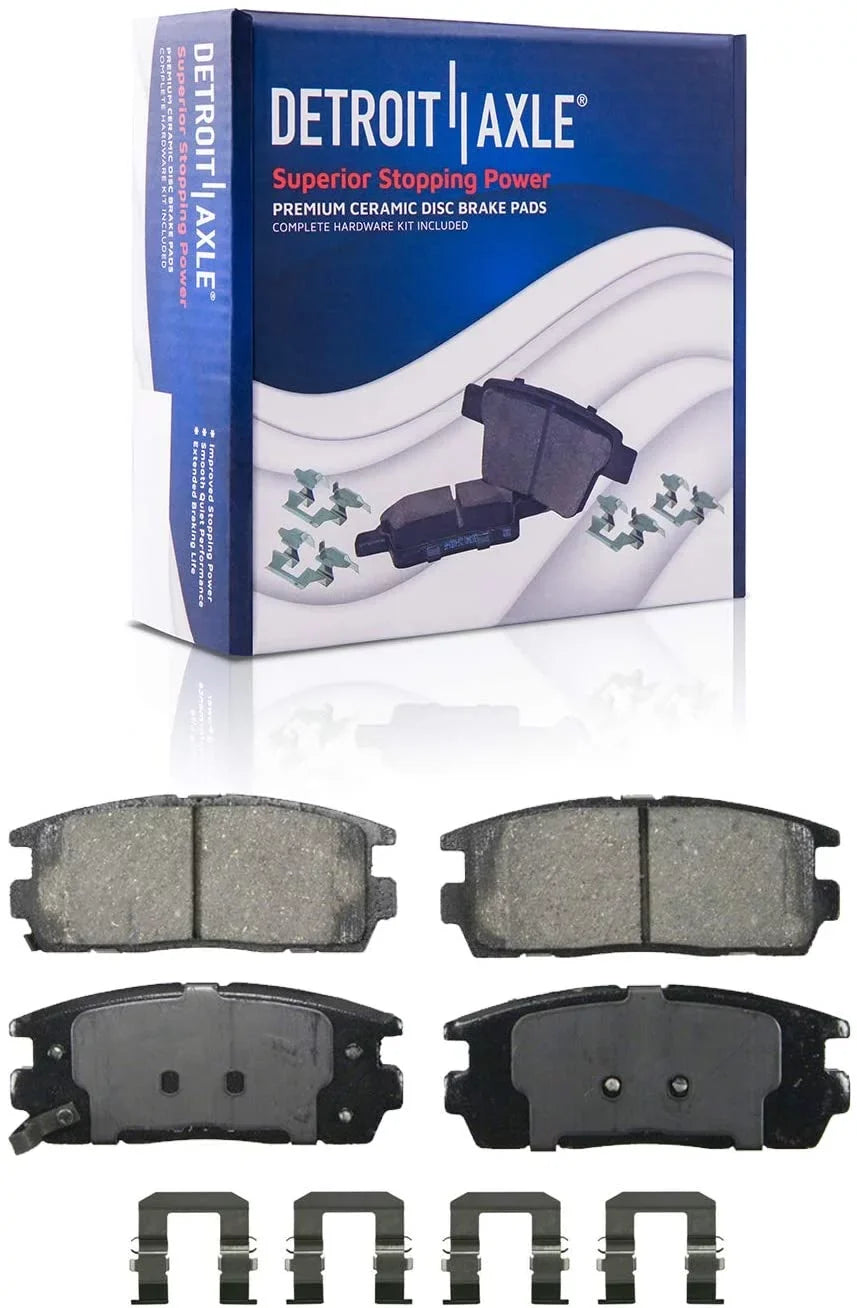 Detroit Axle - Brake Pads for Chevrolet Captiva Sport Equinox Pontiac Torrent Saturn Vue Suzuki XL-7, 4 Front and Rear Ceramic Brake Pads Replacement Fits select: 2008-2009 SATURN VUE XE