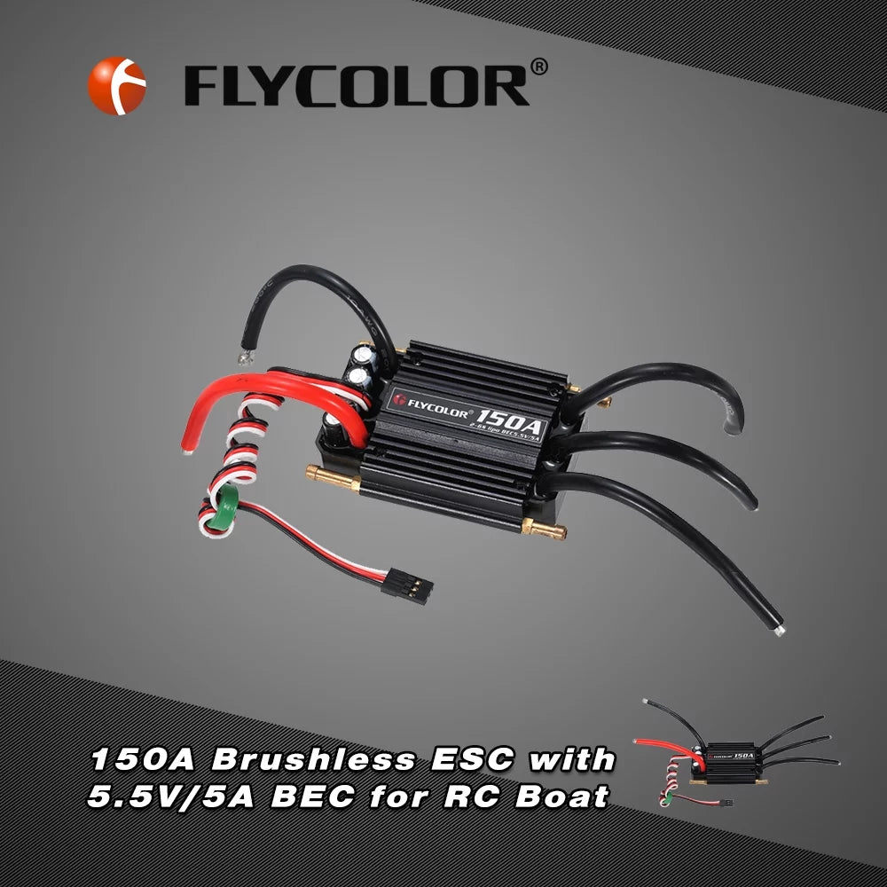 Pinnaco Brushless ESC Electronic Speed Controller with 5.5V/5A BEC for RC vessel
