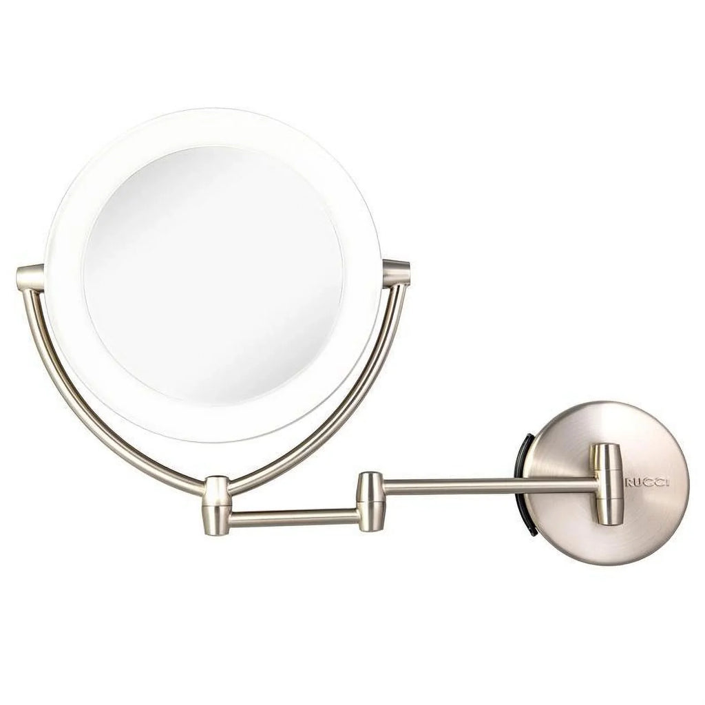 1x & 10x Magnifying Lighted Makeup Vanity Mirror with 3 Touch, 3 Tones, AC Adapter & Battery. Rucci M1000 13.5 in