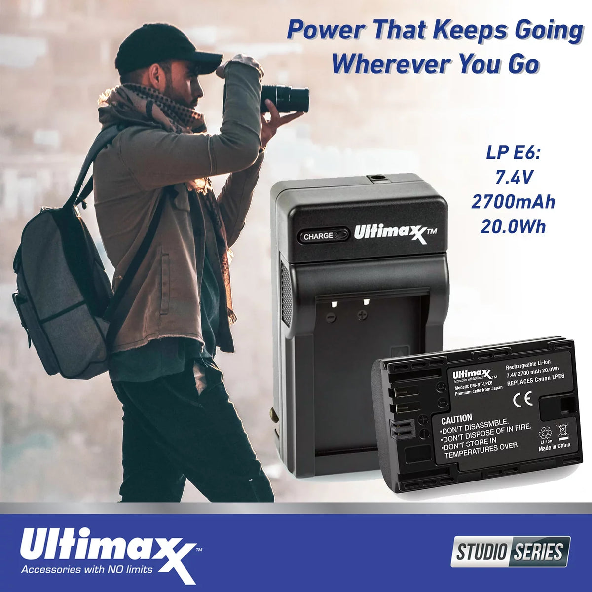 Ultimaxx Starter  EOS R6 Mirrorless Camera with RF 50mm f/1.8 STM Lens Bundle - Includes: 64GB Ultra Memory Card, Replacement Battery & Much More