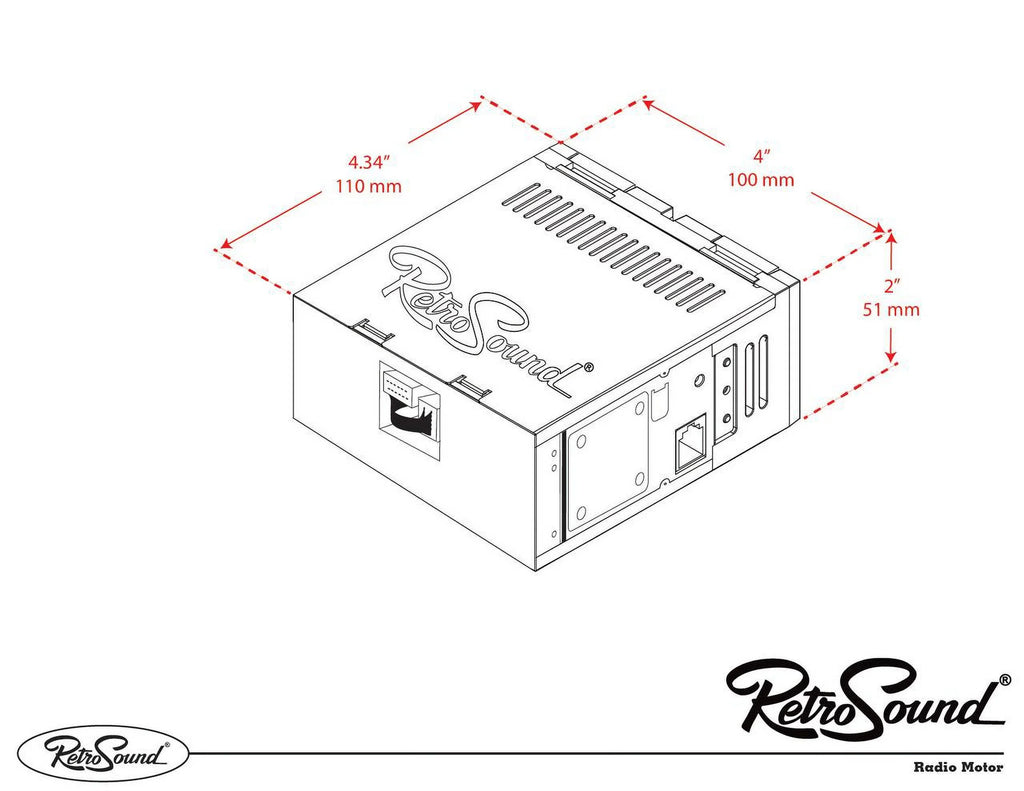 RetroRadio suitable with 1957-70 Citroen ID19 Features Include Bluetooth, AUX, AM/FM LAB-M1-308-309-39-78PCT1