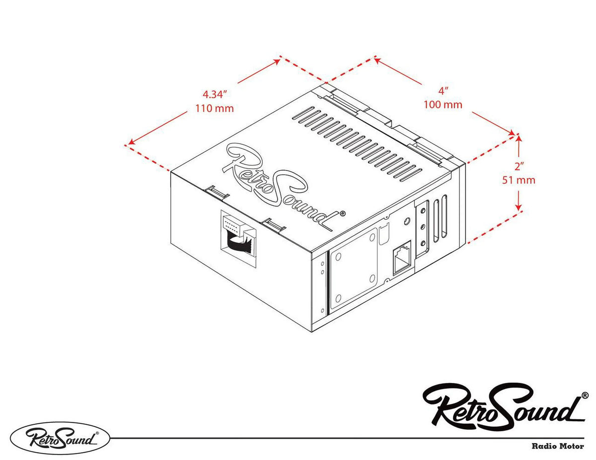 RetroRadio suitable with 1957-70 Citroen ID19 Features Include Bluetooth, AUX, AM/FM LAB-M1-308-309-39-78PCT1