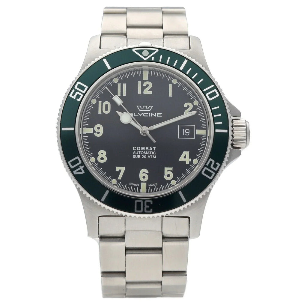 Glycine Combat GL.0253 Green Bezel 42mm Stainless Steel Automatic Men's Watch