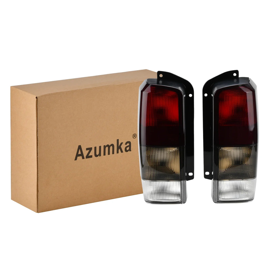 Fits for Jeep 97-01 XJ Tail Lights Red/black Smoke Lens Rear Tail Lamps Set(Left + Right)matching with 1997-2001 Cherokee XJ
