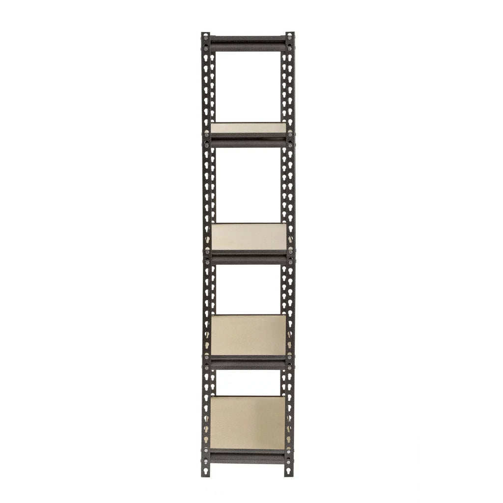 Capacity per Shelf; Silver. Muscle Rack 30"W x 12"D x 60"H 5-Shelf Steel Freestanding Shelves, 500 lbs