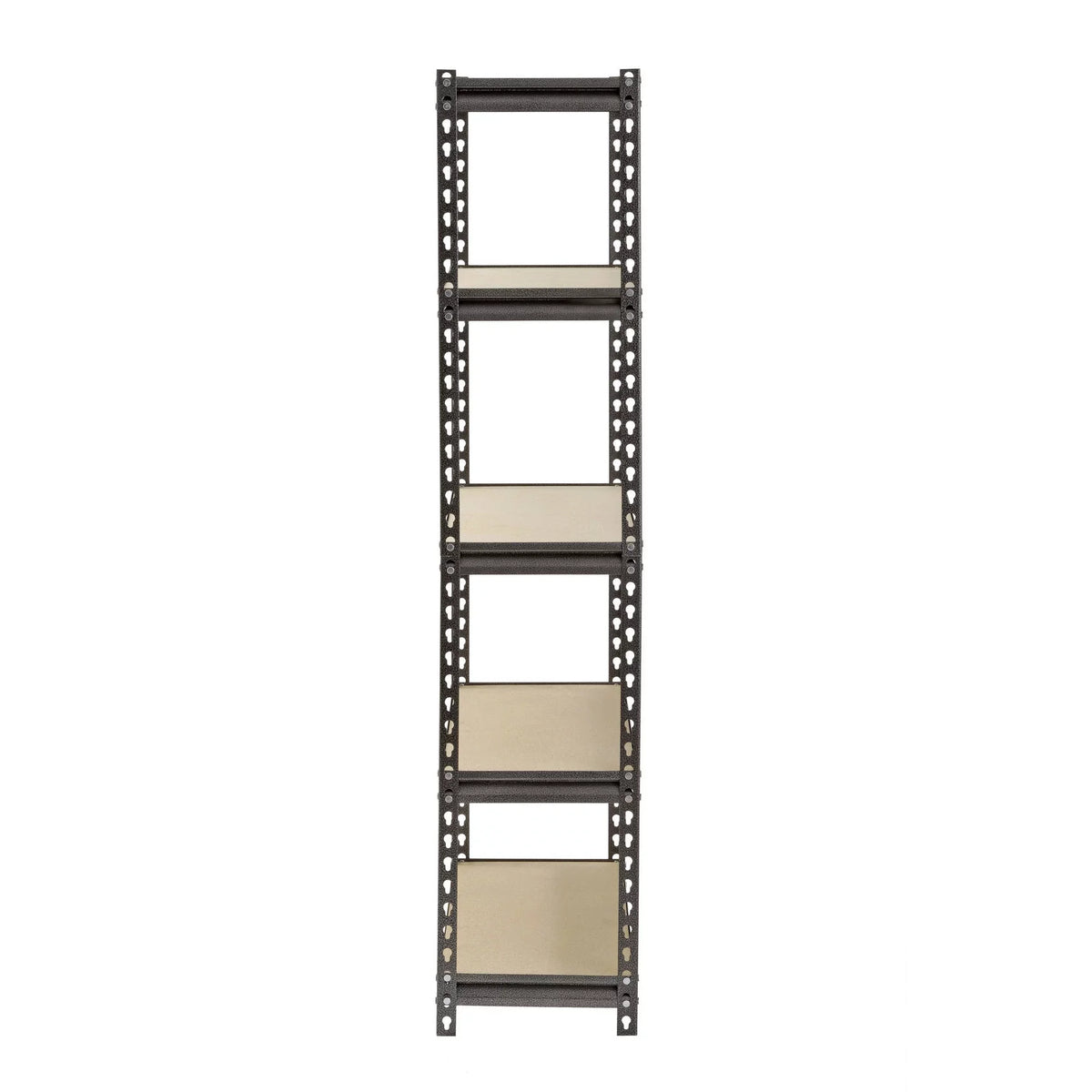 Capacity per Shelf; Silver. Muscle Rack 30"W x 12"D x 60"H 5-Shelf Steel Freestanding Shelves, 500 lbs