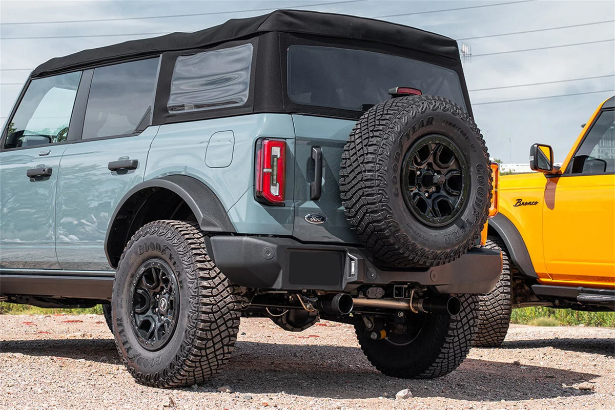 Corsa Performance 21210 Sport Cat Back Exhaust System Fits 21 23 Bronco Fits select: 2021  BRONCO, 2022  BRONCO BASE/BIG BEND/BLACK DIAMOND/OUTER BANKS/BADLANDS/WILDTRAK/EVERGLADES