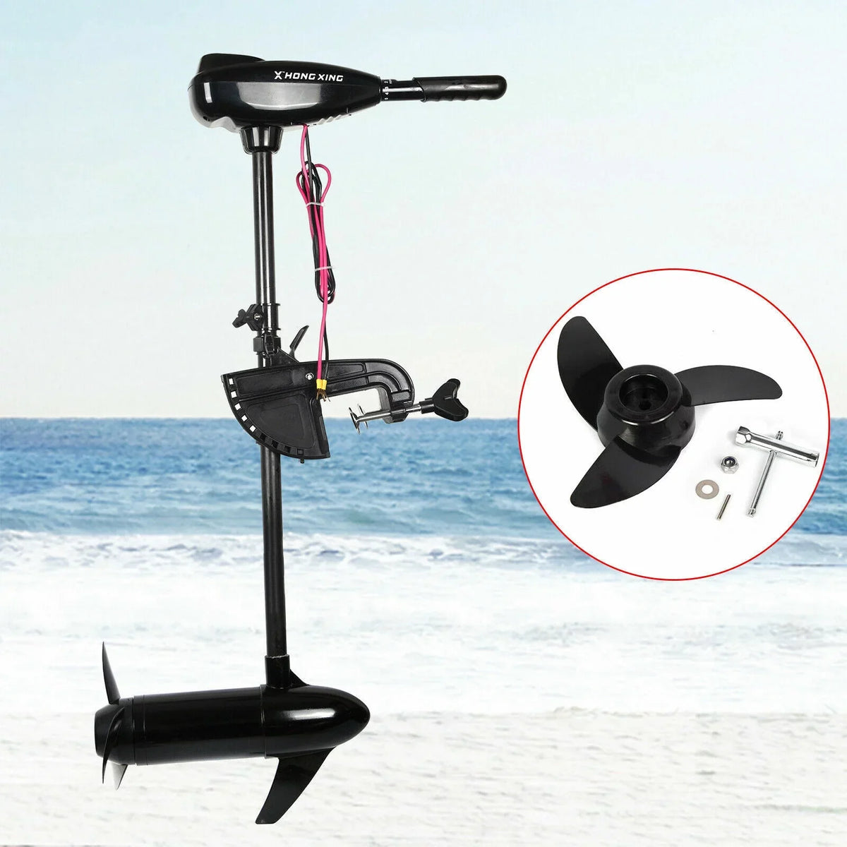CNCEST 1.6HP 1152WE lectric Outboard Motor craft Engine Heavy Duty vessel Trolling Motor