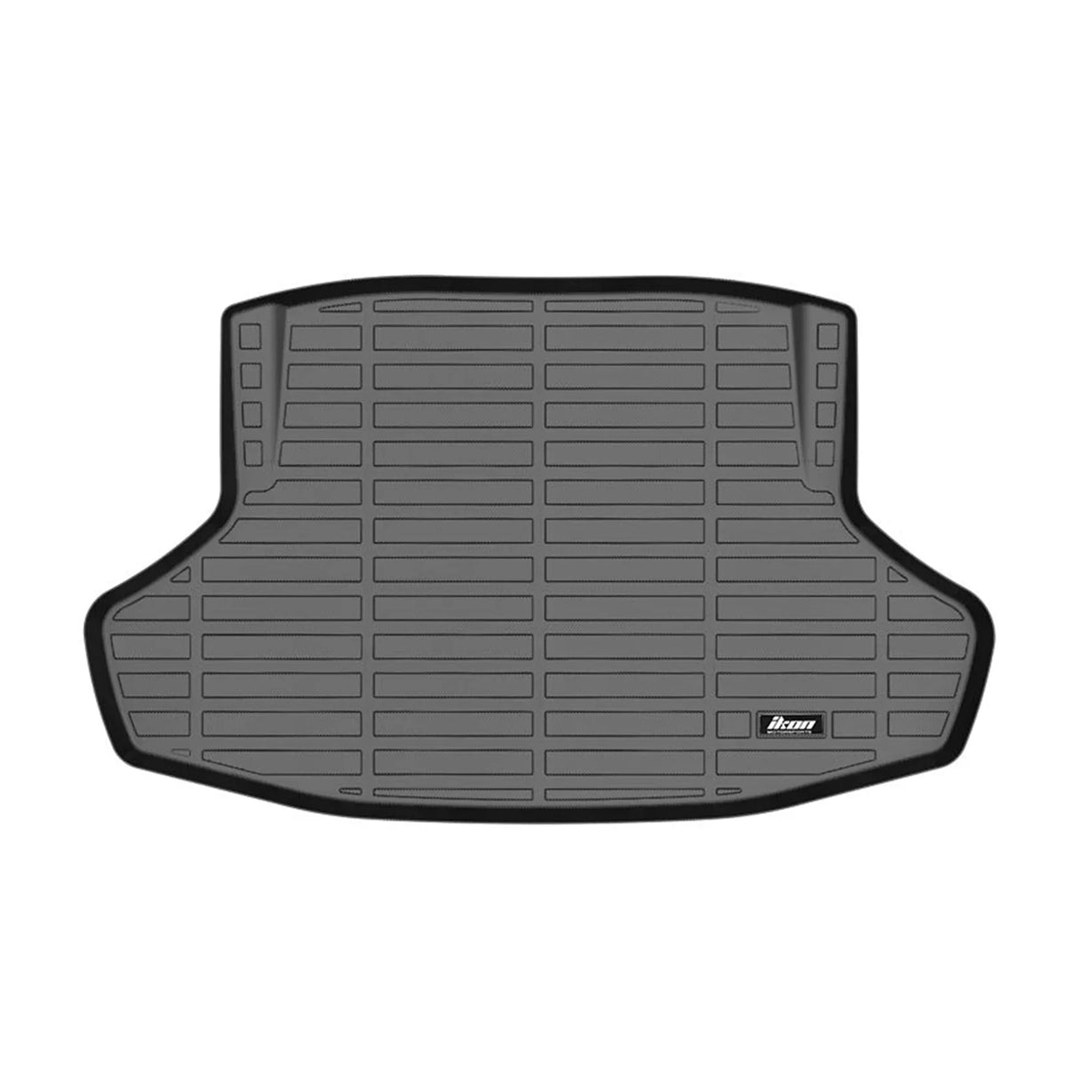 Ikon Motorsports 3D TPE Floor Mats + Trunk Mat, matching with 2022-2024 Honda Civic Black All climate Waterproof Anti-Slip Floor Liners Front & 2nd Row Full Set Interior Storage shield Accessories