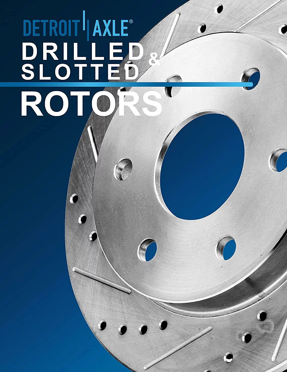 Detroit Axle - Brake Kit for 2012-2020  F-150 Drilled & Slotted Disc Brake Rotors and Ceramic Brakes Pads 2013 2014 2015 2016 2017 2018 2019 Front and Rear Replacement