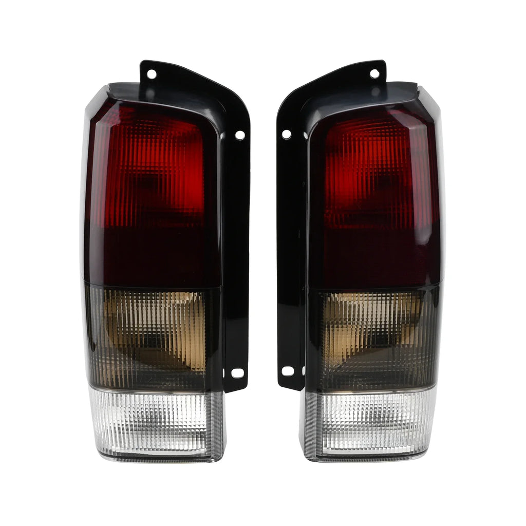 Fits for Jeep 97-01 XJ Tail Lights Red/black Smoke Lens Rear Tail Lamps Set(Left + Right)matching with 1997-2001 Cherokee XJ
