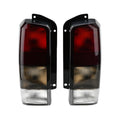 Fits for Jeep 97-01 XJ Tail Lights Red/black Smoke Lens Rear Tail Lamps Set(Left + Right)matching with 1997-2001 Cherokee XJ