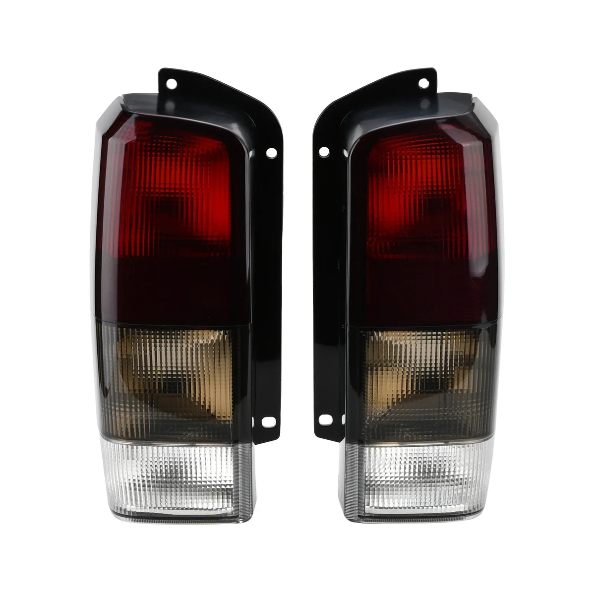 Fits for Jeep 97-01 XJ Tail Lights Red/black Smoke Lens Rear Tail Lamps Set(Left + Right)matching with 1997-2001 Cherokee XJ