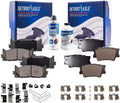 Detroit Axle - Brake Pads for 07-17  Camry 08-18 Avalon Lexus ES300h, 07-18 ES350, 4 Ceramic Brake Pads Front & Rear 2008 2009 2010 2011 2012 2013 2014 2015 2016 2017 Replacement