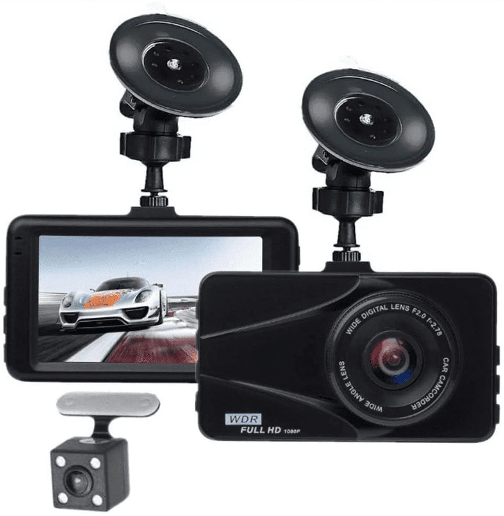 T670 Plus DVR Dash Cam For  Dual Travel Recorder Full HD 3" LCD Screen 170° Wide Angle, WDR, G-Sensor, Loop Recording Motion Detection Excellent Video Images