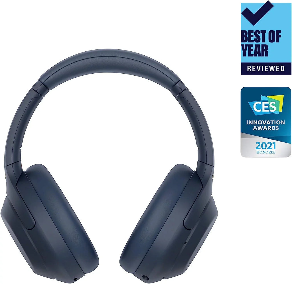 Restored  WH-1000XM4 Wireless Industry Leading Noise Canceling Overhead Headphones with Mic for Phone-Call and Alexa Voice Control, Blue (Refurbished)