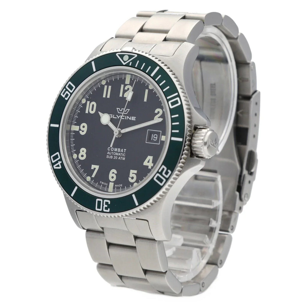 Glycine Combat GL.0253 Green Bezel 42mm Stainless Steel Automatic Men's Watch