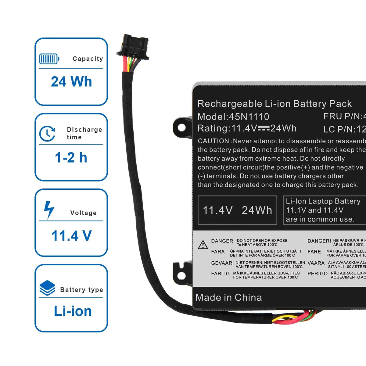 Battery for  ThinkPad T440S T440 T450s T460 X240 S440 S540   45N1112 / 45N1113
