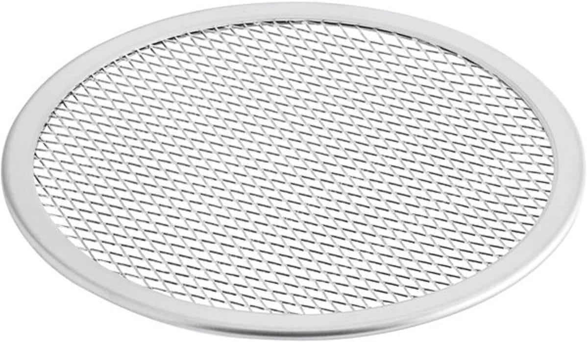 TrueCraftware- Set of 2 Aluminum 16” Pizza Baking Screen Seamless Rim- Bakeware Pizza Screen Round Pizza Pan Tray Round Baking Tray for Home Kitchen Pizzeria & Restaurants
