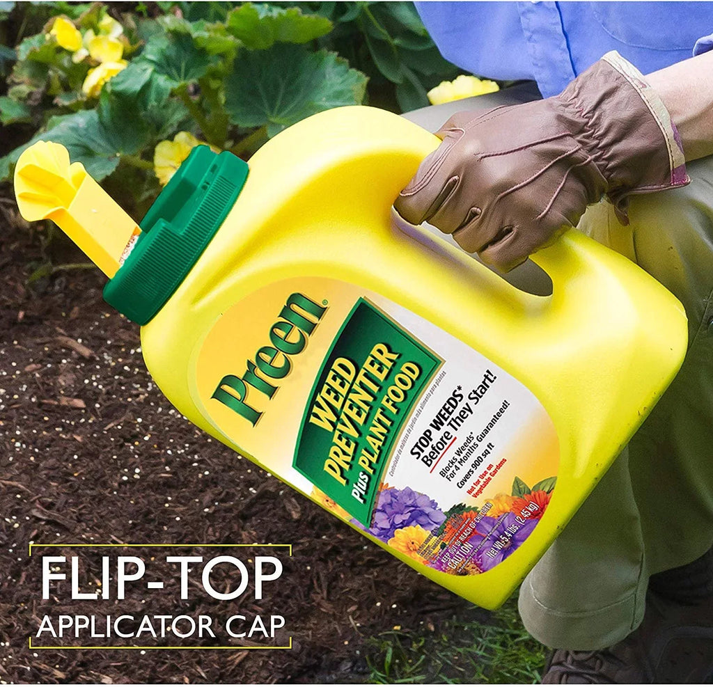ft.. - Covers 900 sq. Preen 2164108 Garden Weed Preventer + Plant Food - 5.625 lb
