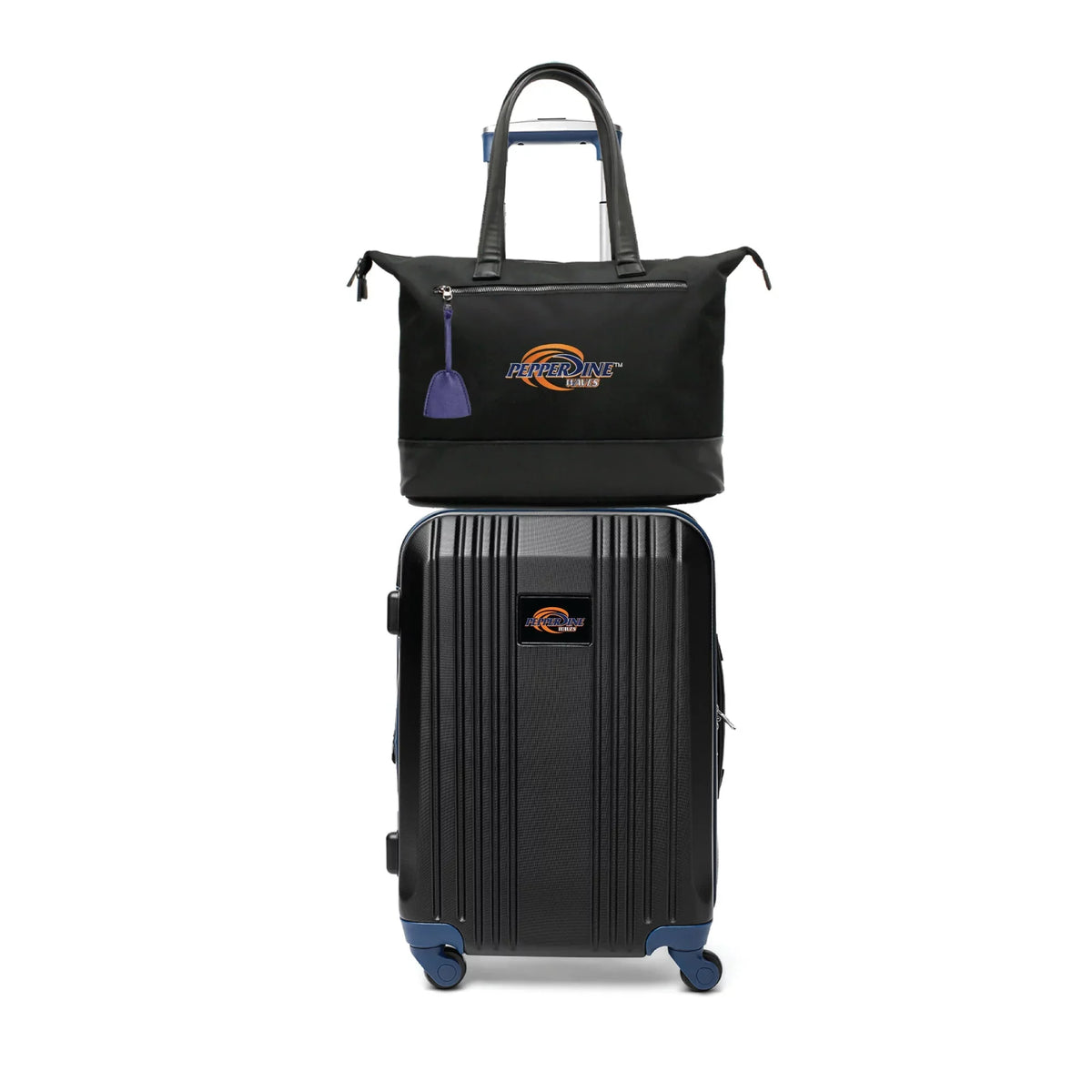 MOJO Pepperdine Waves Premium Laptop Tote Bag and Luggage Set