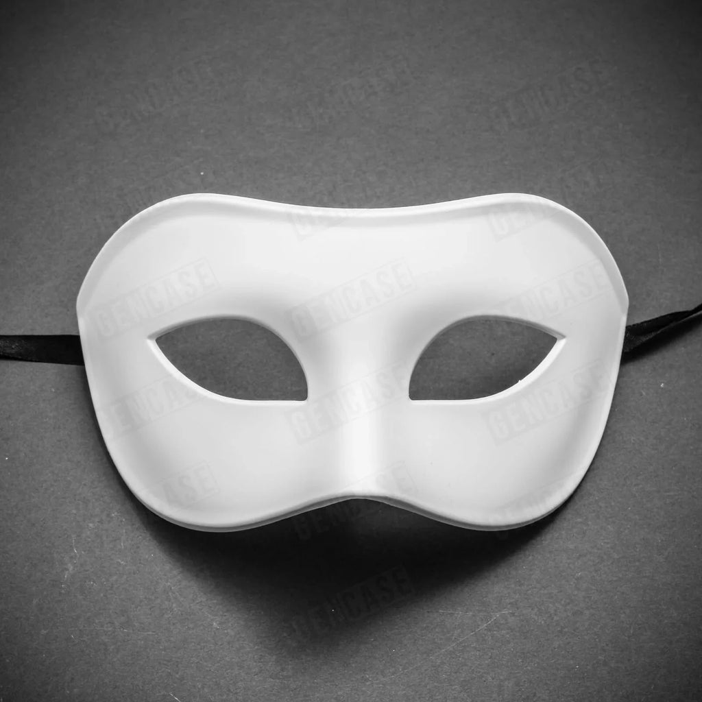 DIY Plain White Venetian Mask - Masquerade Costume Half Face Mardi Gras Party Accessory