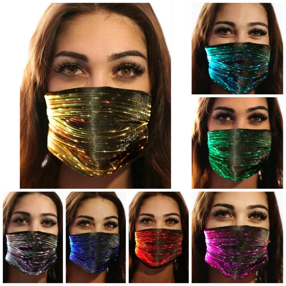 LED Party Mask - Black 106332. Western Fashion Inc