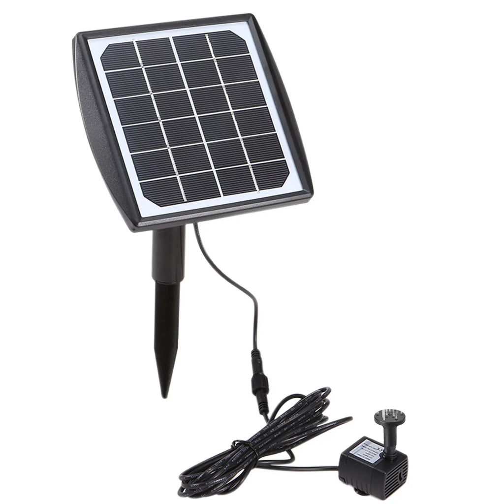 Lixada Solar Panel aqua Pump Fountain Pump Adjustable for DIY Birdbath Fish Tank Small Pond Patio Lawn Pool Garden