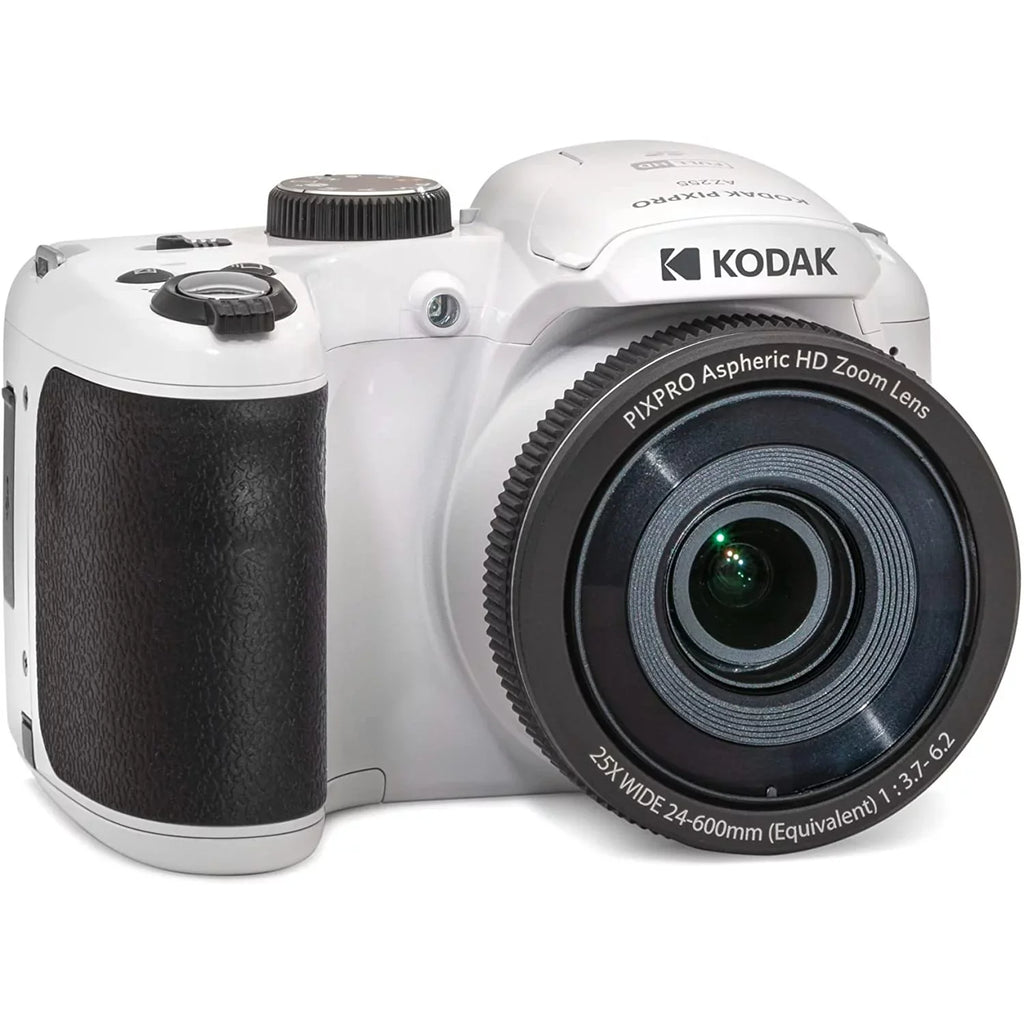Kodak PIXPRO Astro Zoom AZ255-WH 16MP Digital Camera, 25X Optical Zoom, White Bundle with Lexar 32GB High-Performance 800x UHS-I SDHC Memory Card + Deco Photo Camera Bag