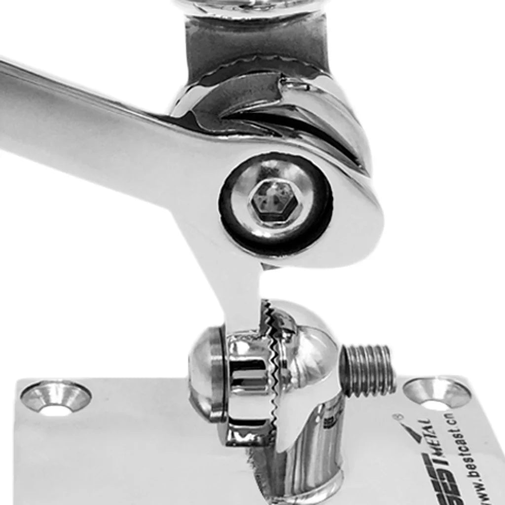 Stainless Steel Marine Radio VHF Adjustable Ratchet Base Mount for Inflatable craft Kayak Dinghy