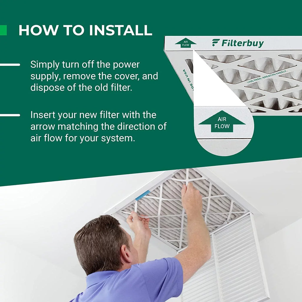 Filterbuy 16x36x2 MERV 13 Pleated HVAC AC Furnace Air Filters (4-Pack)
