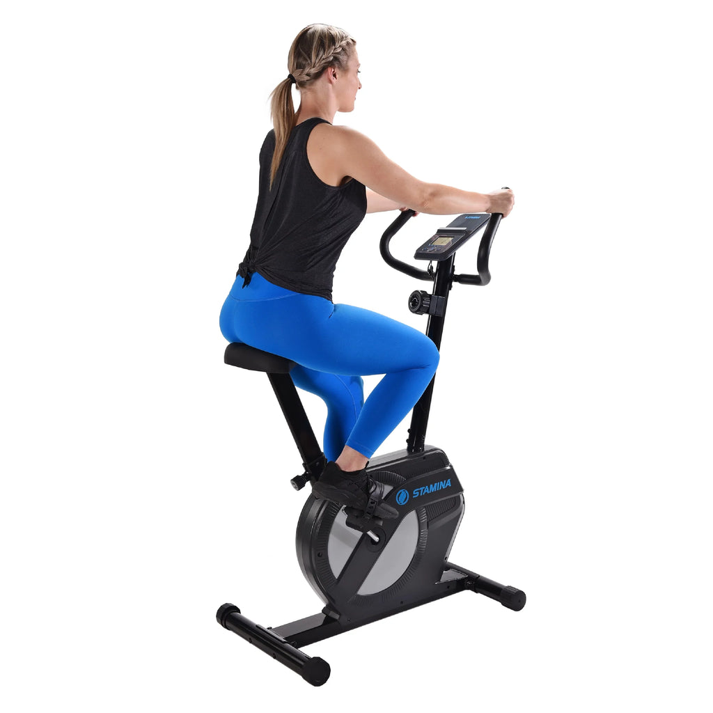 Weight Limit. Stamina Upright Exercise Bike 1308, 8 Levels Magnetic Resistance, 300 lb