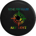 2018 2019 Wrangler JL Backup Camera Not All Who Wander Peace Love Tiedye Spare Tire wrap for Jeep RV 33 Inch
