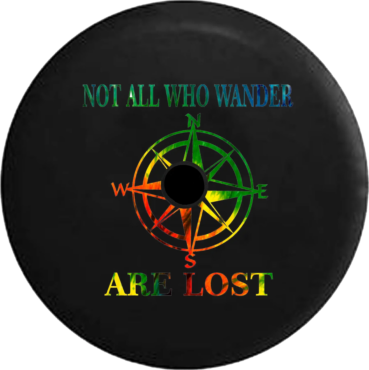 2018 2019 Wrangler JL Backup Camera Not All Who Wander Peace Love Tiedye Spare Tire wrap for Jeep RV 33 Inch