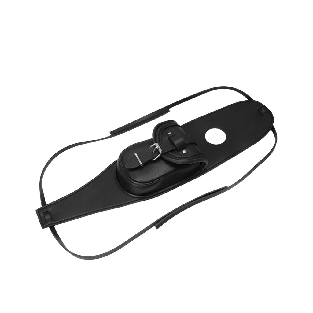 Fuel Tank wrap Bag Panel protector Bag, Easy to Install ,Black Small and Portable Accessory Retro PU Leather Console Center Pouch Tool Bag