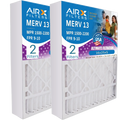 16x25x5 Air Filter MERV 13 Comparable to MPR 1500 - 2200 & FPR 9 appropriate with ReservePro 4511 Premium USA Made 16x25x5 Furnace Filter 2 Pack by AIRX FILTERS WICKED CLEAN AIR.