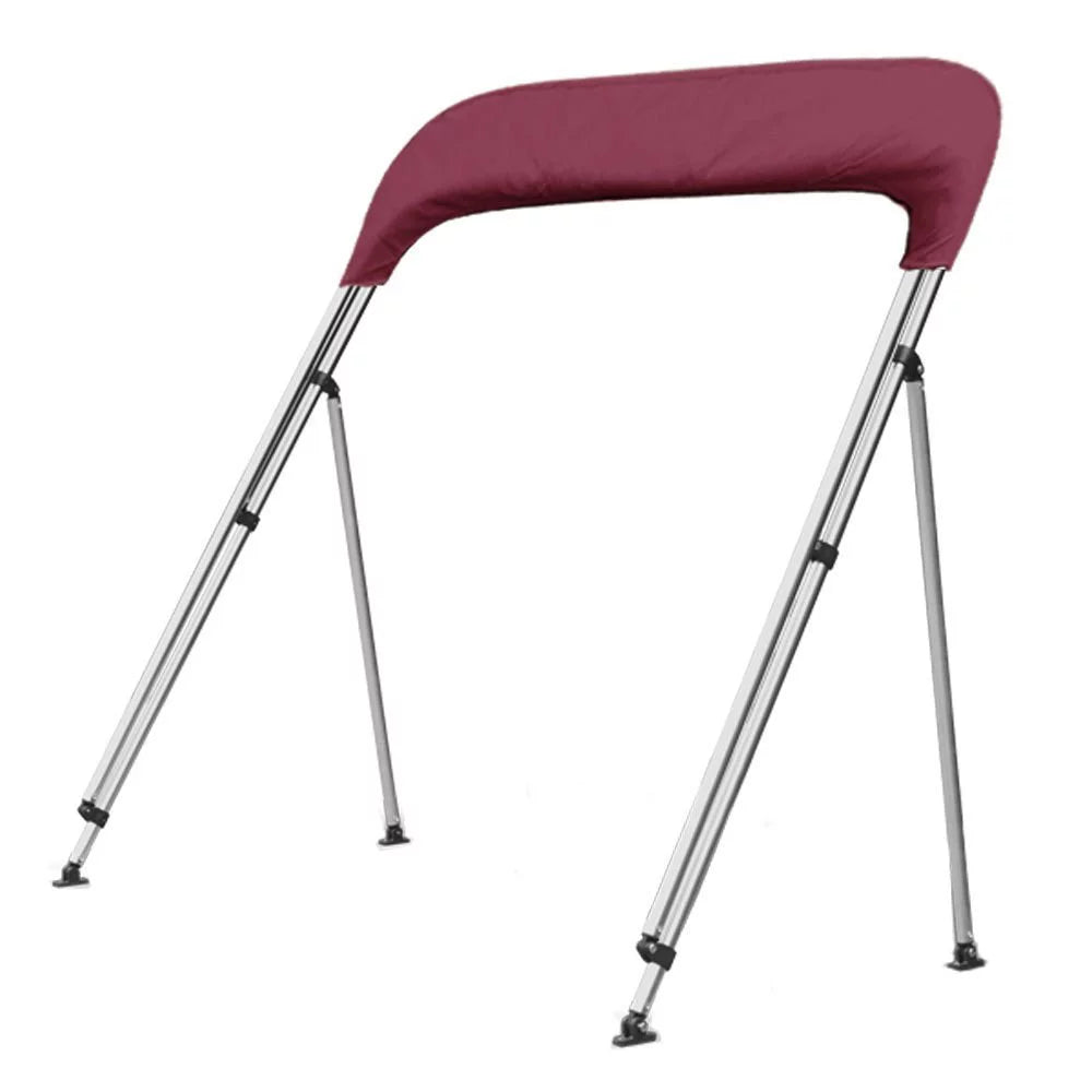 L x 73" - 78" W BURGUNDY Rear Poles. Bimini Top vessel wrap 46" High 3 Bow 6' ft