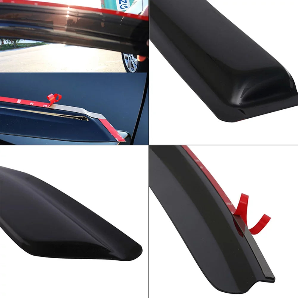 Ikon Motorsports suitable with 11-19  Explorer Acrylic Window Visors Vent Deflector Rain Guard 4Pc Set Outside Mount 2011 2012 2013 2014 2015 2016 2017 2018